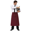 F24 Most Popular Signature Burgundy Full Bistro Apron w/ Pocket